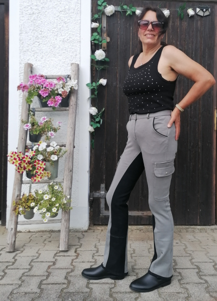 Jodhpur-Trousers Cargo Design in grey-black New!